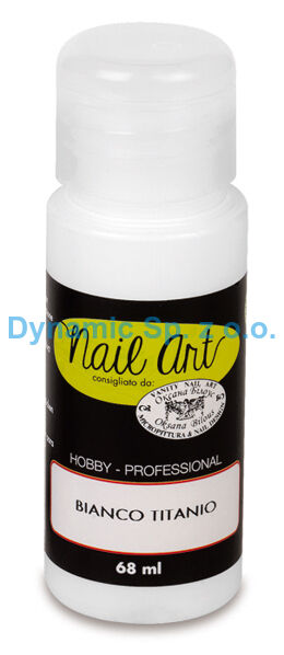 Biel tytanowa do farb akrylowych Nail Art 68ml