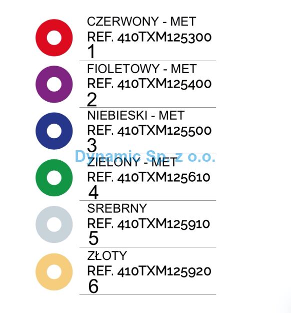 Farby tekstylne metalizowane w butelkach 125 ml