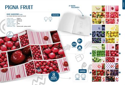 Zeszyt A4 42 kartki linia Pigna Fruits